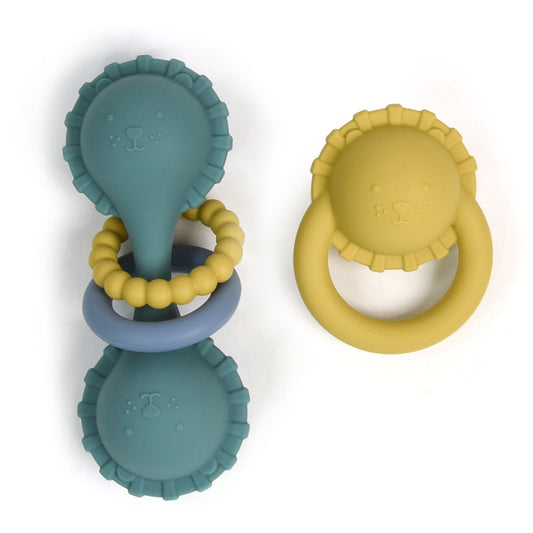 Silicone Lion Rattle Gift Set