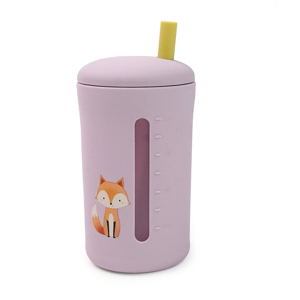 100% Silicone Smoothie Cup - Lilac Fox