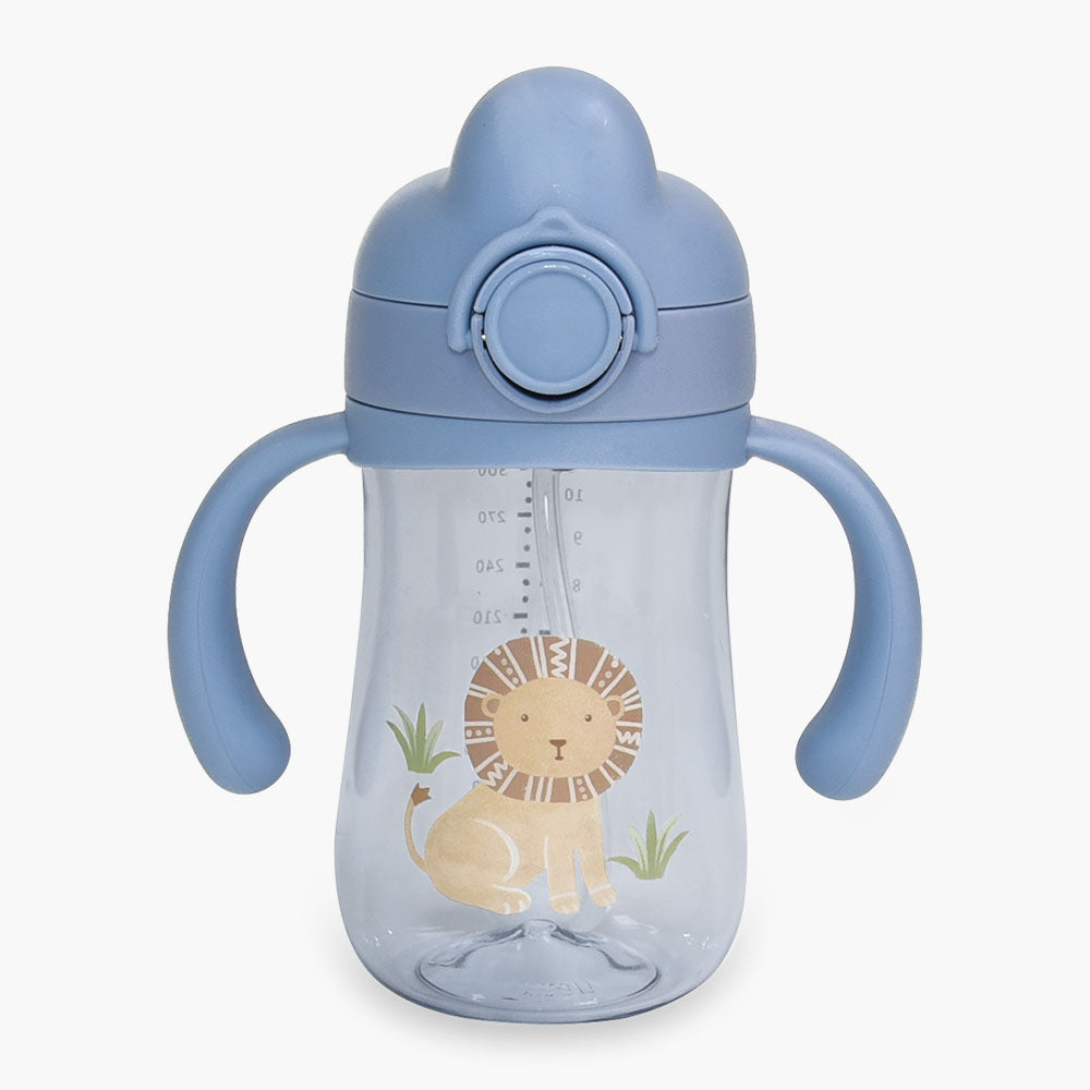 Flip Top Straw Sippy Cup - Blue Lion