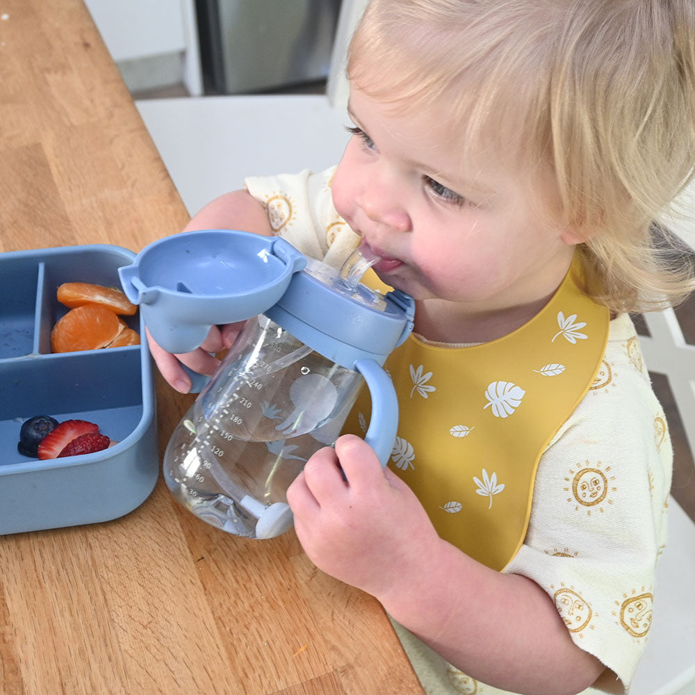 Flip Top Straw Sippy Cup - Blue Lion