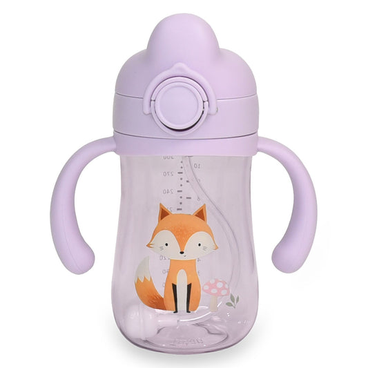 Flip Top Straw Sippy Cup - Lilac Fox