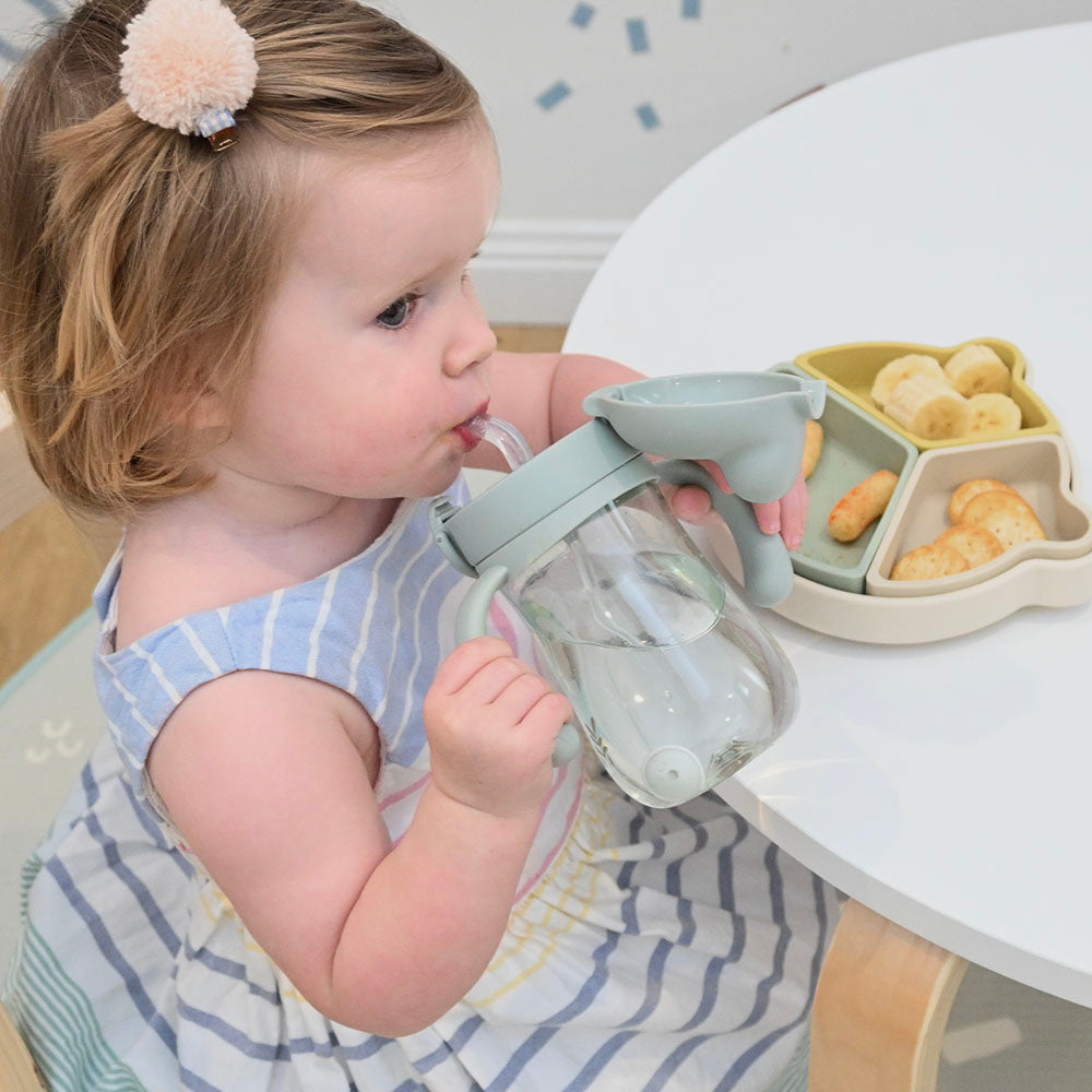 Flip Top Straw Sippy Cup - Sage Goose