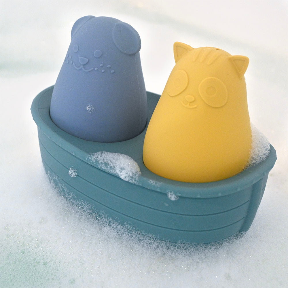 100% Silicone Bath Buddies - Bear and Owl