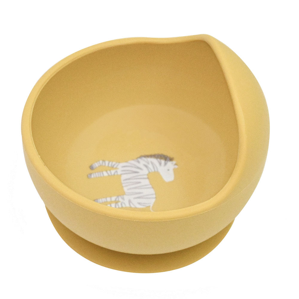 100% Silicone Suction Bowl - Zebra