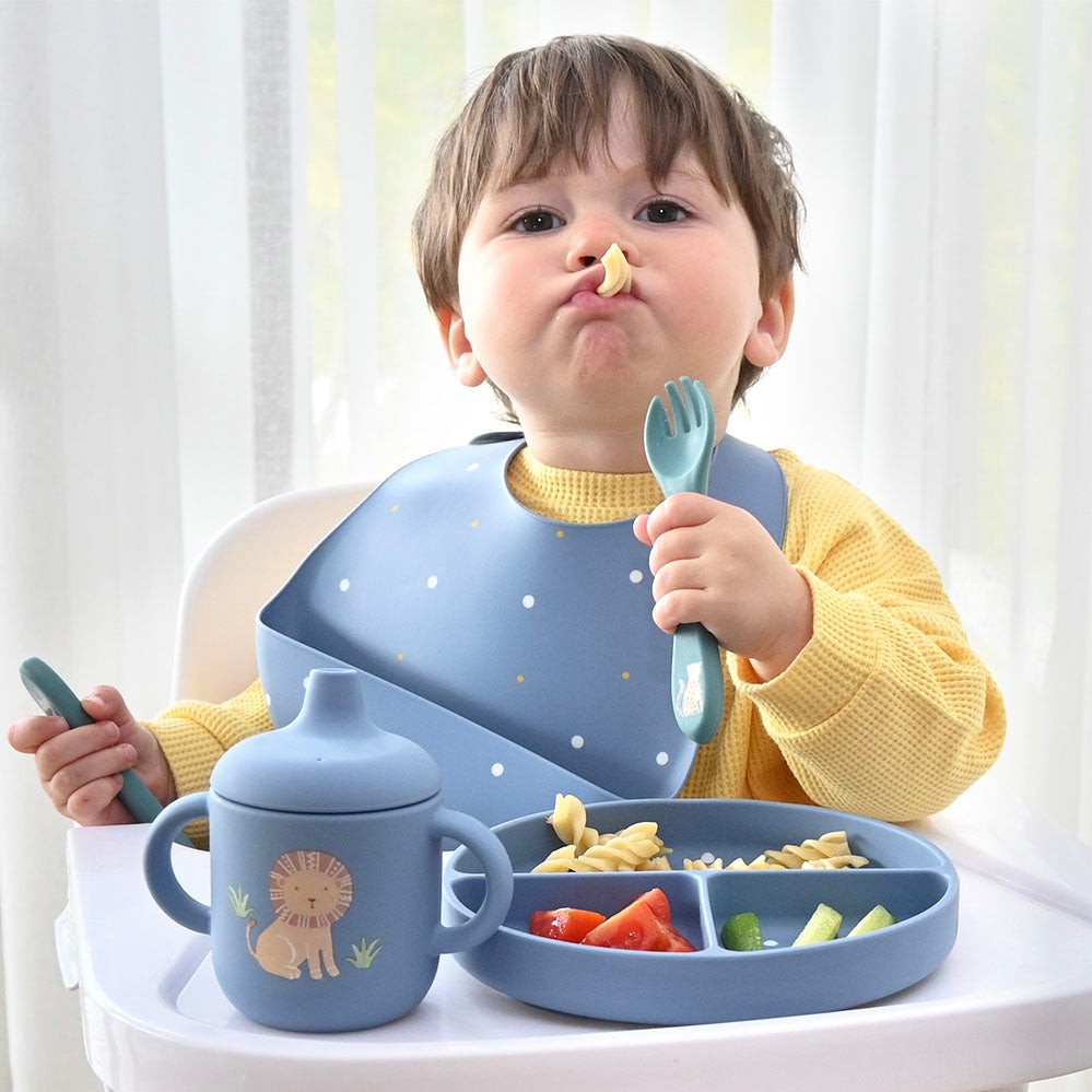 100% Silicone 6pc My First Feeding Set - Safari