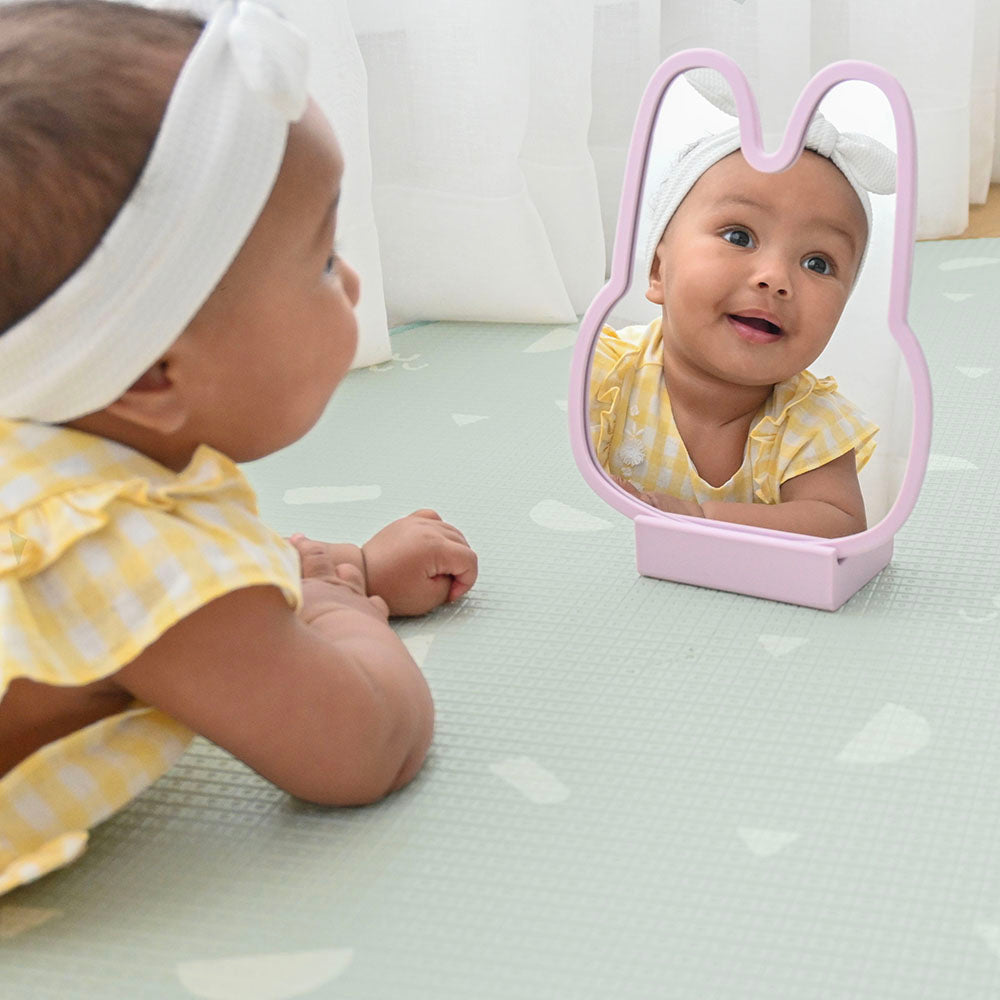 Silicone Tummy Time Mirror - Bunny