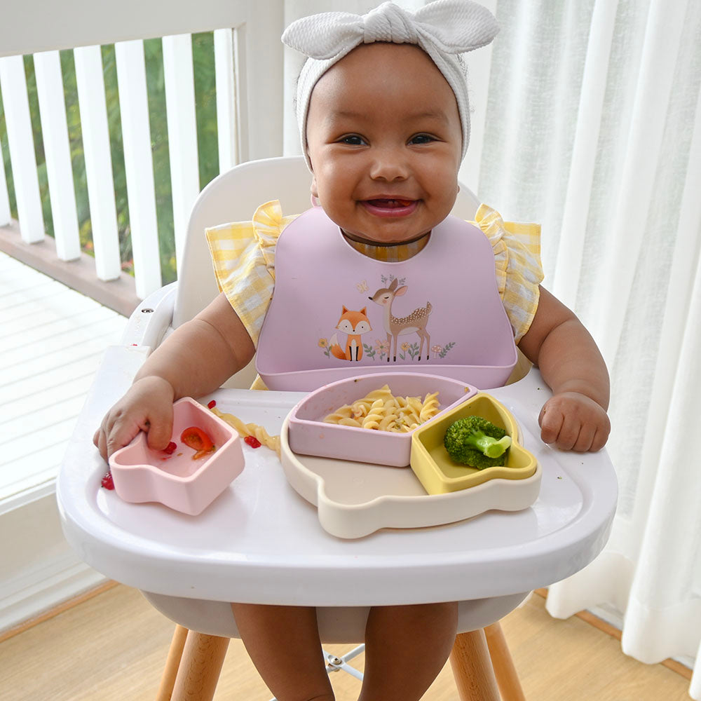 100% Silicone 2pk Baby Bib - Forest Friends