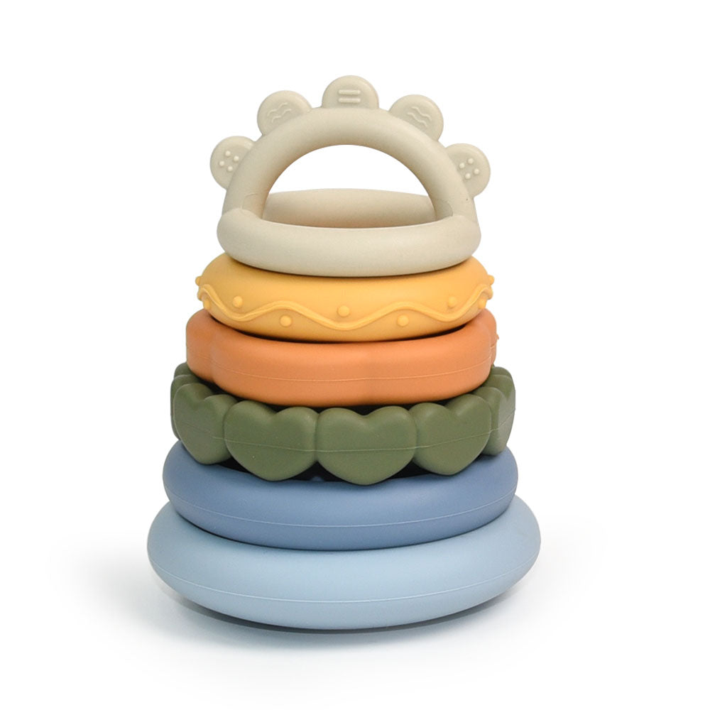 100% Silicone Stacking Teether - Heart